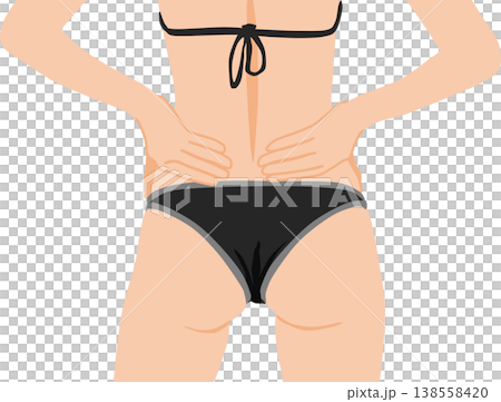 水着を着た女性のイラスト 水着を着た女性のイラスト 138558420