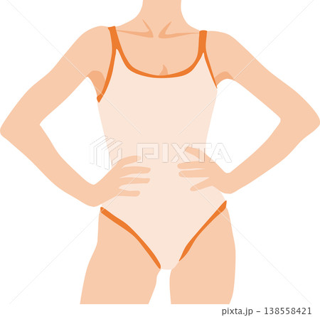 水着を着た女性のイラスト 138558421