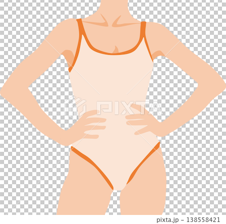 水着を着た女性のイラスト 138558421