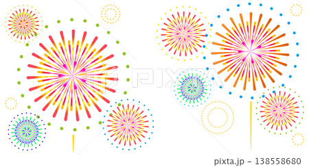 打ち上げ花火の背景イラスト 打ち上げ花火の背景イラスト 138558680