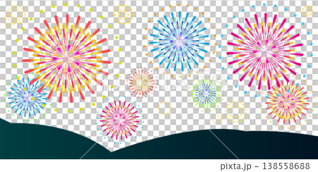 煙花背景圖 138558688