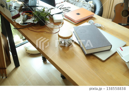 Coin jar on desk Coin jar on desk 138558838