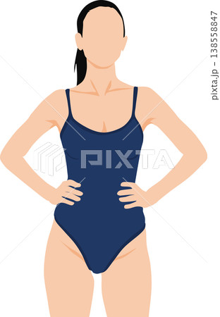 水着を着た女性のイラスト 138558847