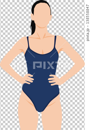 水着を着た女性のイラスト 138558847