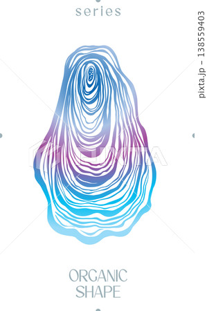 Abstract Blue Purple Oyster Organic Shape Abstract Blue Purple Oyster Organic Shape 138559403