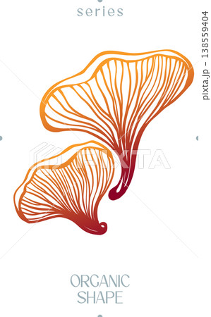 Abstract Orange Red Mushroom Abstract Orange Red Mushroom 138559404