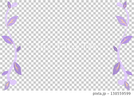 Simple frame with light purple leaves Simple frame with light purple leaves 138559599