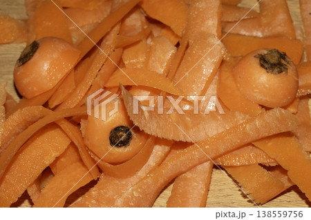 Close up of cubed chopped and peeled sliced carrots abstract background Close up of cubed chopped and peeled sliced carrots abstract background 138559756