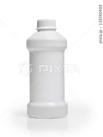 Blank White Plastic Bottle Isolated on White Background Blank White Plastic Bottle Isolated on White Background 138560488