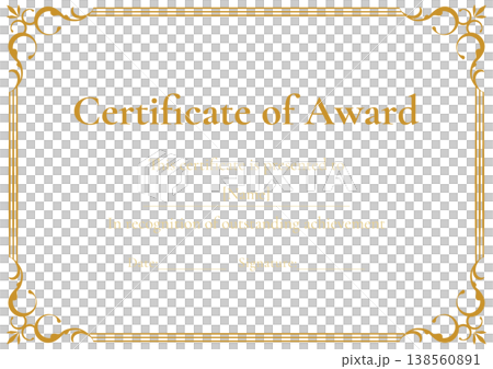 Black and Gold Certificate/Award Template | Decorative Frame High-Quality Vector Material Black and Gold Certificate/Award Template | Decorative Frame High-Quality Vector Material 138560891