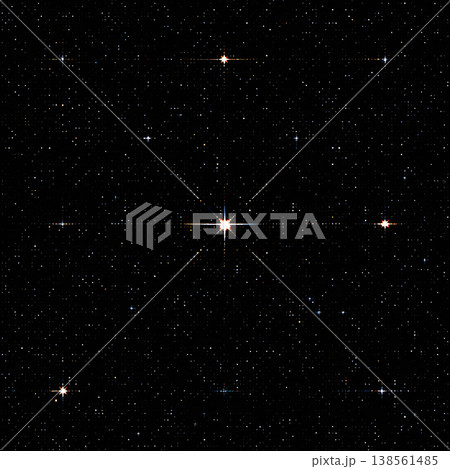 モノクロの小さな星が繰り返される背景デザイン 138561485