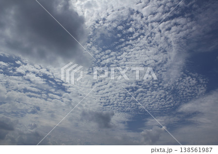 It's a cloudy evening sky. 138561987