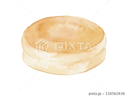 水彩風のふわふわパンケーキのイラスト 水彩風のふわふわパンケーキのイラスト 138562636