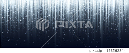 Glittering silver rain, shining sparkles bg 138562844