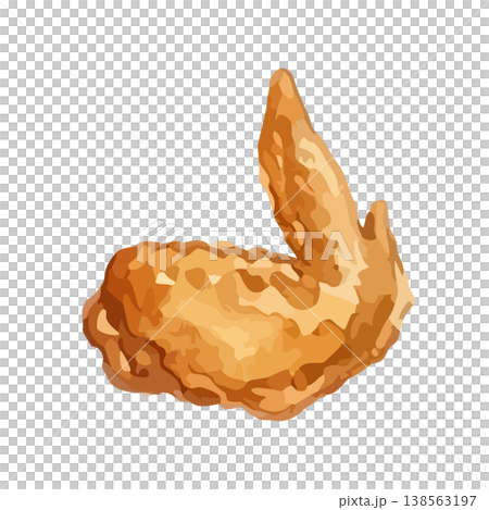 水彩風の手羽先のイラスト 138563197