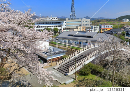【京都府】福知山鉄道館フクレルと満開の桜（福知山城公園） 138563314