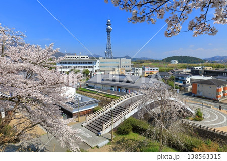 【京都府】福知山鉄道館フクレルと満開の桜（福知山城公園） 138563315