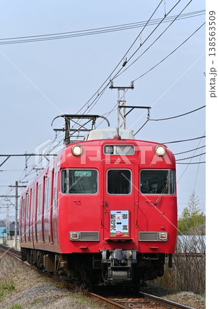 名鉄広見線 6000系電車6012編成 イラスト系統版 名鉄広見線 6000系電車6012編成 イラスト系統版 138563509