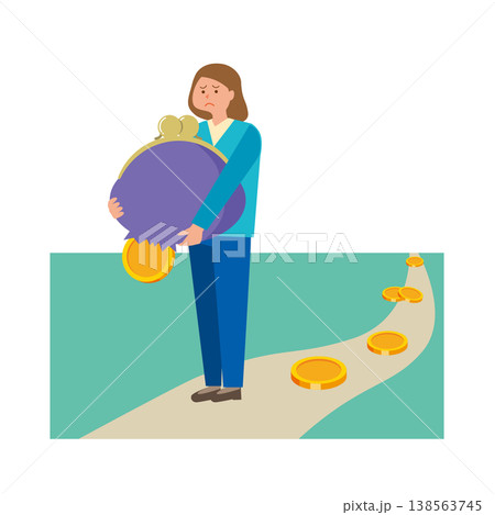 お金が貯まらない女性 138563745