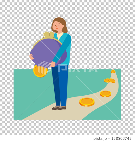 お金が貯まらない女性 138563745