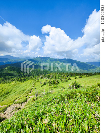夏の岩菅山登山（ノッキリ～岩菅山山頂）：横手山方面の眺め 138563938