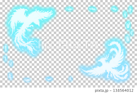 火焰鳳凰框架_AI_藍色 138564012