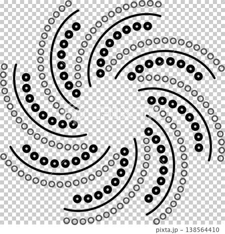 Black ornamental geometric fantasy element. Creative portal design. Elegant geometric mandala of curved lines. Star with broken rays. Round ornament Black ornamental geometric fantasy element. Creative portal design. Elegant geometric mandala of curved lines. Star with broken rays. Round ornament 138564410