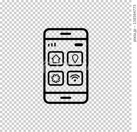 Smart Home Mobile Control App Icon Smart Home Mobile Control App Icon 138564773