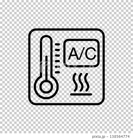 Smart Thermostat Temperature Control Icon Smart Thermostat Temperature Control Icon 138564774