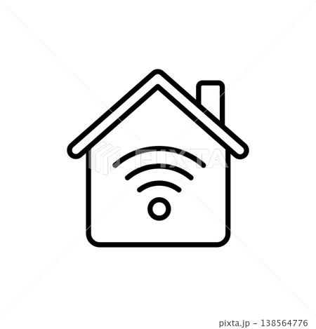 Smart Home Automation Line Icon 138564776