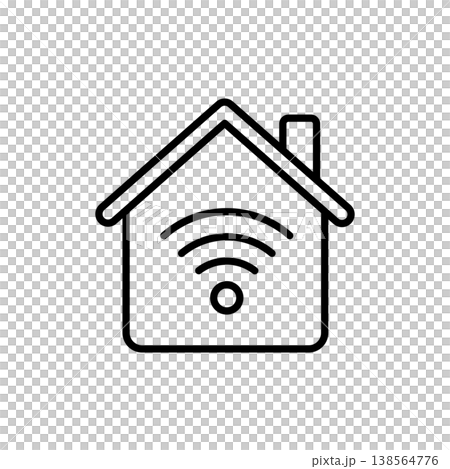 Smart Home Automation Line Icon Smart Home Automation Line Icon 138564776