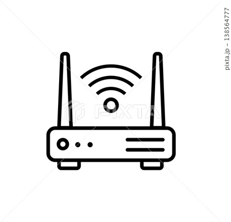 Wireless Wi-Fi Router Icon Wireless Wi-Fi Router Icon 138564777