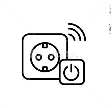 Smart Plug Wi-Fi Outlet Icon Smart Plug Wi-Fi Outlet Icon 138564780