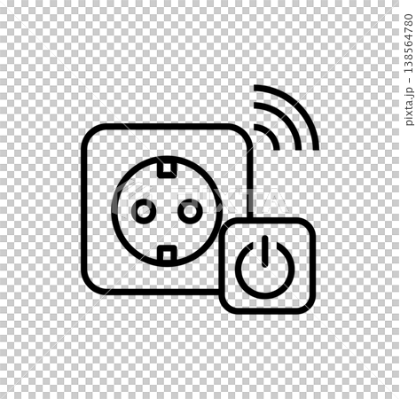 Smart Plug Wi-Fi Outlet Icon 138564780