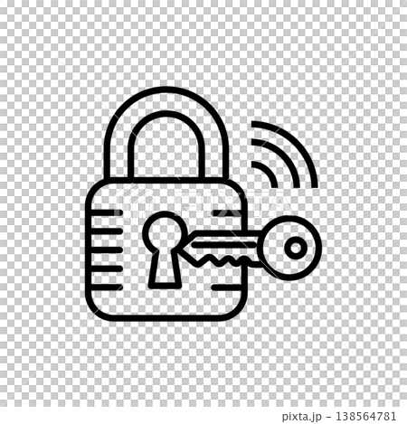 Smart Door Lock Security Icon 138564781