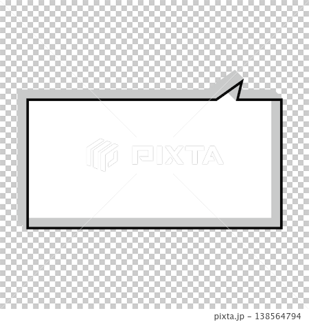 A simple, horizontally oriented rectangular speech bubble illustration. A simple, horizontally oriented rectangular speech bubble illustration. 138564794