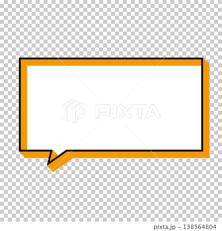 A simple, horizontally oriented rectangular speech bubble illustration. A simple, horizontally oriented rectangular speech bubble illustration. 138564804