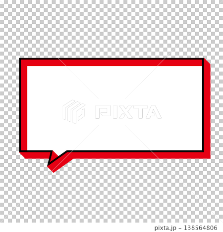 A simple, horizontally oriented rectangular speech bubble illustration. A simple, horizontally oriented rectangular speech bubble illustration. 138564806