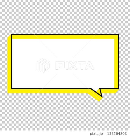 A simple, horizontally oriented rectangular speech bubble illustration. A simple, horizontally oriented rectangular speech bubble illustration. 138564808