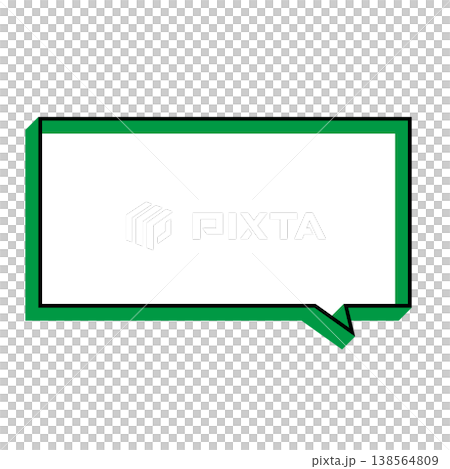 A simple, horizontally oriented rectangular speech bubble illustration. A simple, horizontally oriented rectangular speech bubble illustration. 138564809