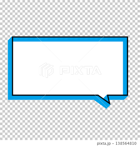 A simple, horizontally oriented rectangular speech bubble illustration. A simple, horizontally oriented rectangular speech bubble illustration. 138564810