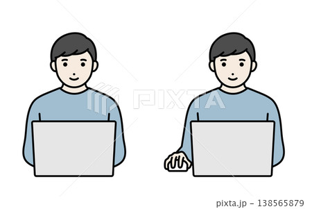 パソコン操作をしている男性 138565879