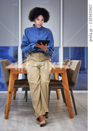 Tablet, search and business woman in office with social media, internet or planning schedule. Digital, app and female manager online for report review, feedback or project, kpi or proposal analysis Tablet, search and business woman in office with social media, internet or planning schedule. Digital, app and female manager online for report review, feedback or project, kpi or proposal analysis 138565907