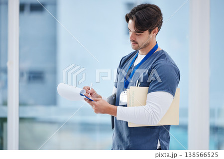 Hospital clipboard, doctor or man writing prescription, healthcare advice or clinic information. Wellness services, medical checklist or medicine expert, surgeon or nurse with list, notes or schedule Hospital clipboard, doctor or man writing prescription, healthcare advice or clinic information. Wellness services, medical checklist or medicine expert, surgeon or nurse with list, notes or schedule 138566525