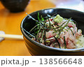 真鶴港の名物、新鮮なアジのたたき丼(神奈川県) 真鶴港の名物、新鮮なアジのたたき丼(神奈川県) 138566648