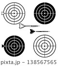 Linear drawing of a dartboard 138567565
