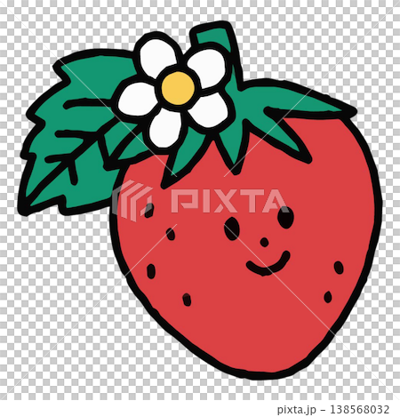 おたよりにも使えるかわいいイチゴのアイコン 138568032