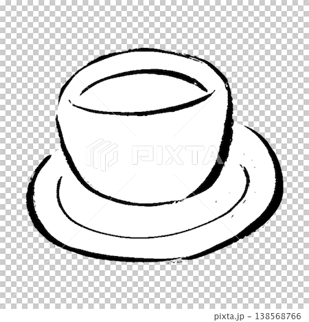 A hand-drawn illustration of warm sencha tea on a teacup saucer. A hand-drawn illustration of warm sencha tea on a teacup saucer. 138568766