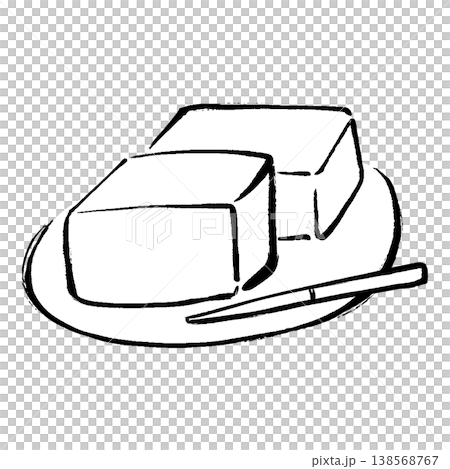 An illustration of two slices of yokan (sweet bean jelly) served on a small plate, along with a confectionery toothpick. An illustration of two slices of yokan (sweet bean jelly) served on a small plate, along with a confectionery toothpick. 138568767