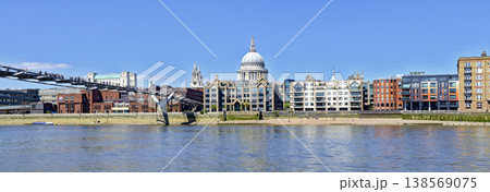 City of London with millenium bridge 138569075
